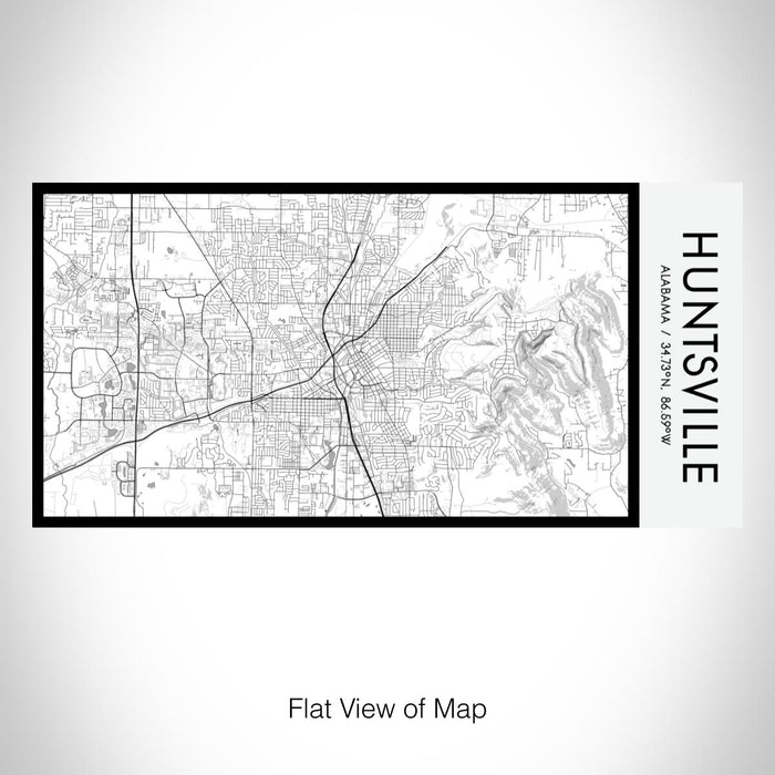 Rendered View of Huntsville Alabama Map on 17oz Stainless Steel Insulated Bottle with printed classic style map