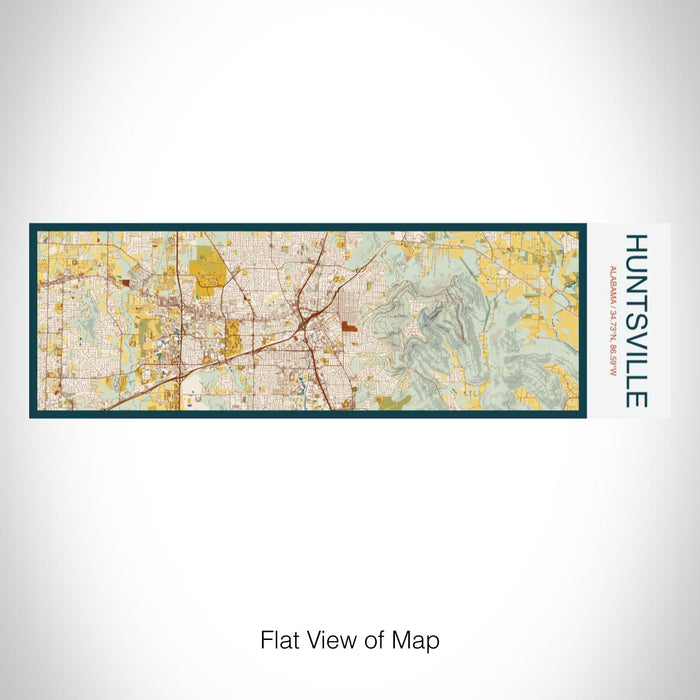 Rendered View of Huntsville Alabama Map on 10oz Stainless Steel Insulated Cup in Woodblock with Sliding Lid