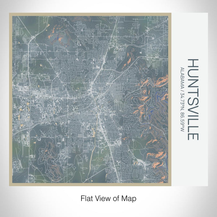 Rendered View of Huntsville Alabama Map on 17oz Stainless Steel Insulated Tumbler in Afternoon Map Style