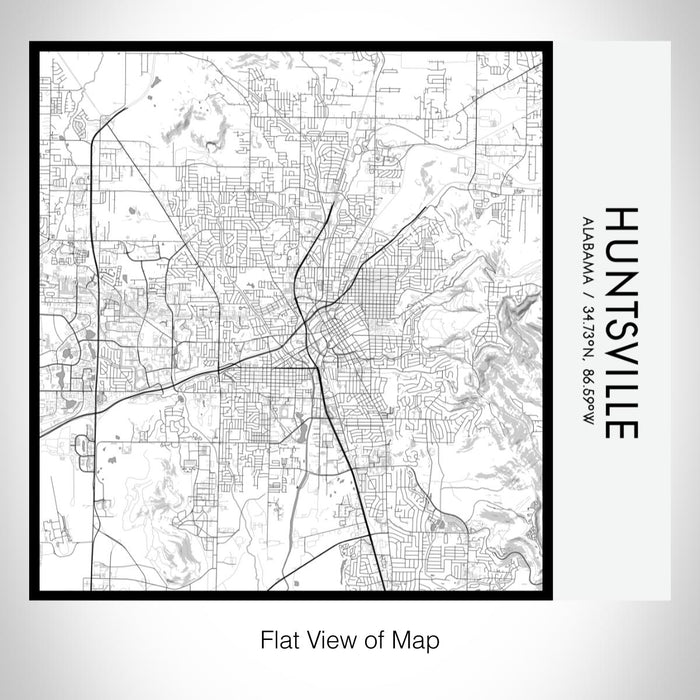 Rendered View of Huntsville Alabama Map on 17oz Stainless Steel Insulated Tumbler in Classic Map Style