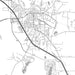 Huntsville Texas Map Print in Classic Style Zoomed In Close Up Showing Details