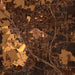 Huntsville Texas Map Print in Ember Style Zoomed In Close Up Showing Details