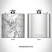 Rendered View of Huntsville Texas Map Engraving on 6oz Stainless Steel Flask