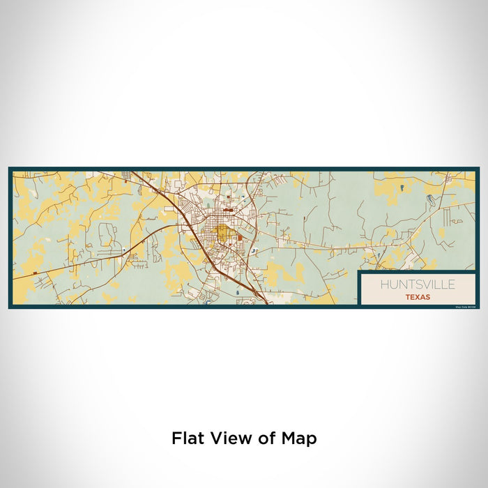 Flat View of Map Custom Huntsville Texas Map Enamel Mug in Woodblock