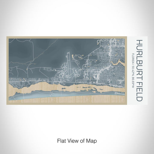 Rendered View of Hurlburt Field Florida Map on 17oz Stainless Steel Insulated Bottle with printed afternoon style map