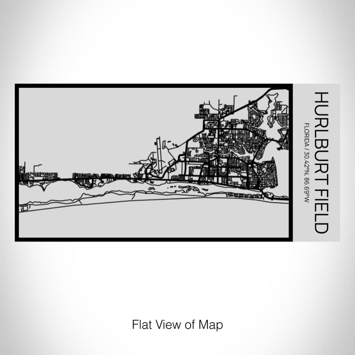 Rendered View of Hurlburt Field Florida Map on 17oz Stainless Steel Insulated Cola Bottle in Stainless