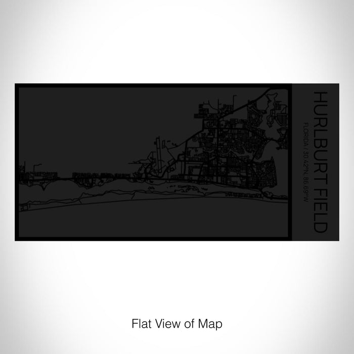 Rendered View of Hurlburt Field Florida Map on 17oz Stainless Steel Insulated Cola Bottle in Stainless in Matte Black