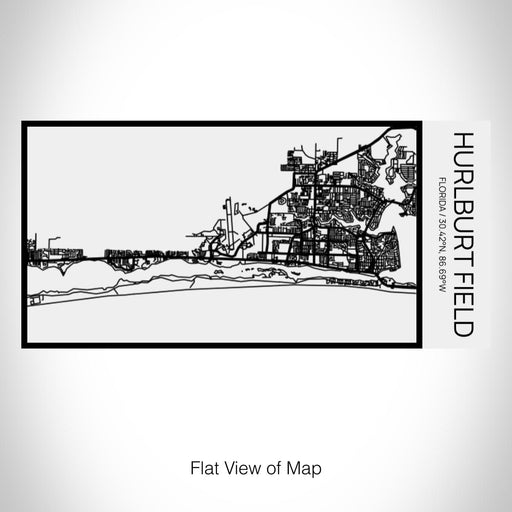 Rendered View of Hurlburt Field Florida Map on 17oz Stainless Steel Insulated Cola Bottle in Stainless in Matte White