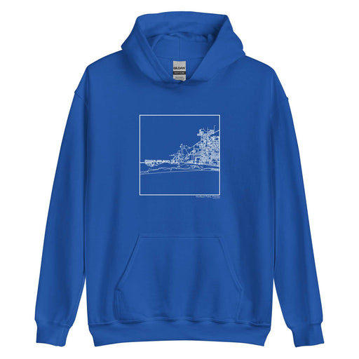 Hurlburt Field Florida  Map Unisex Hoodie Sweater with City inscription in Royal Blue