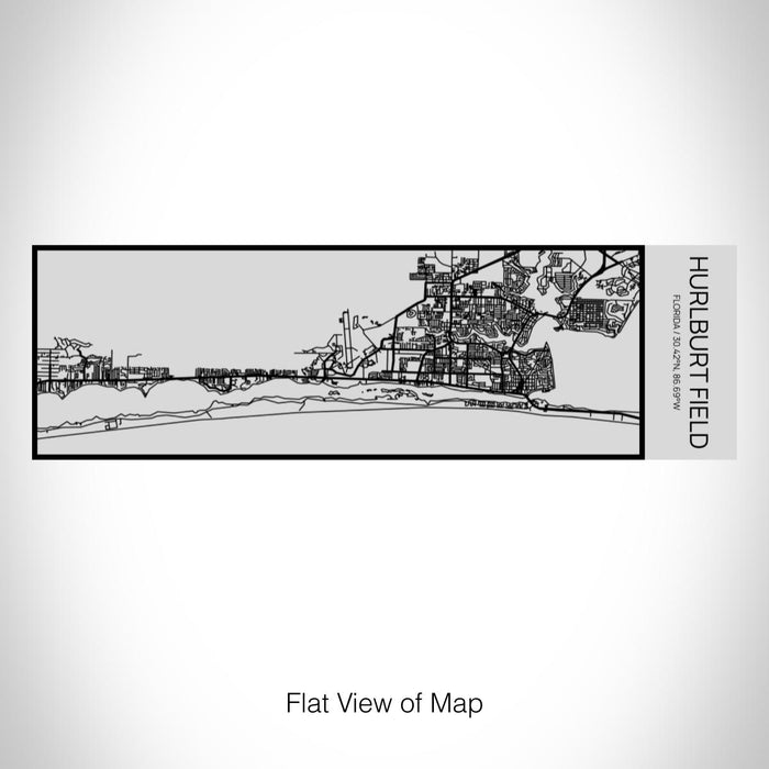 Rendered View of Hurlburt Field Florida Map on 10oz Stainless Steel Insulated Cup with Sipping Lid