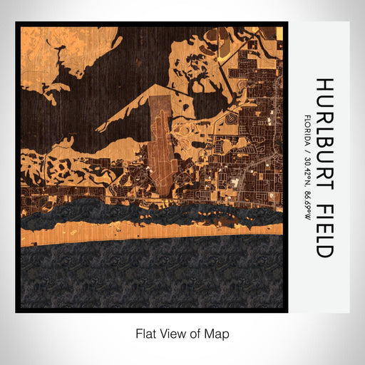 Rendered View of Hurlburt Field Florida Map on 17oz Stainless Steel Insulated Tumbler in Ember Map Style