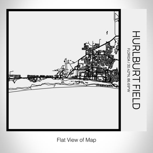 Rendered View of Hurlburt Field Florida Map on 17oz Stainless Steel Insulated Tumbler in Matte White with Tactile Lines