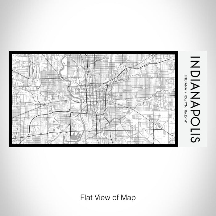 Rendered View of Indianapolis Indiana Map on 17oz Stainless Steel Insulated Bottle with printed classic style map