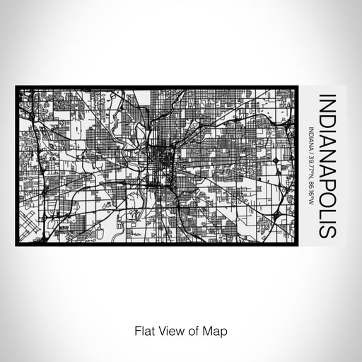 Rendered View of Indianapolis Indiana Map on 17oz Stainless Steel Insulated Cola Bottle in Stainless in Matte White