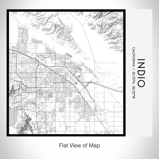 Rendered View of Indio California Map on 17oz Stainless Steel Insulated Tumbler in Classic Map Style