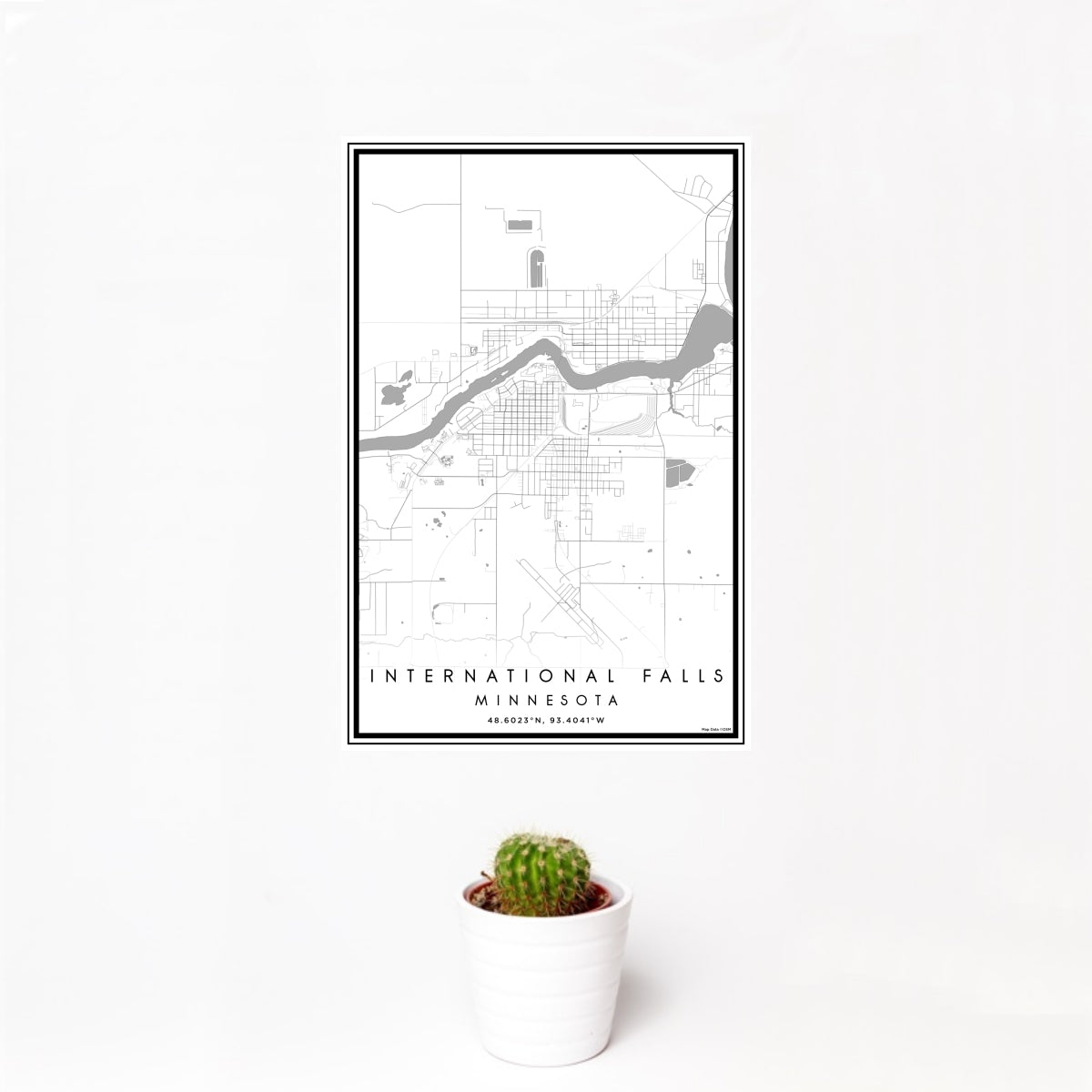 International Falls - Minnesota Map Print in Classic — JACE Maps