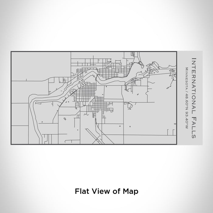 Rendered View of International Falls Minnesota Map Engraving on 17oz Stainless Steel Insulated Cola Bottle