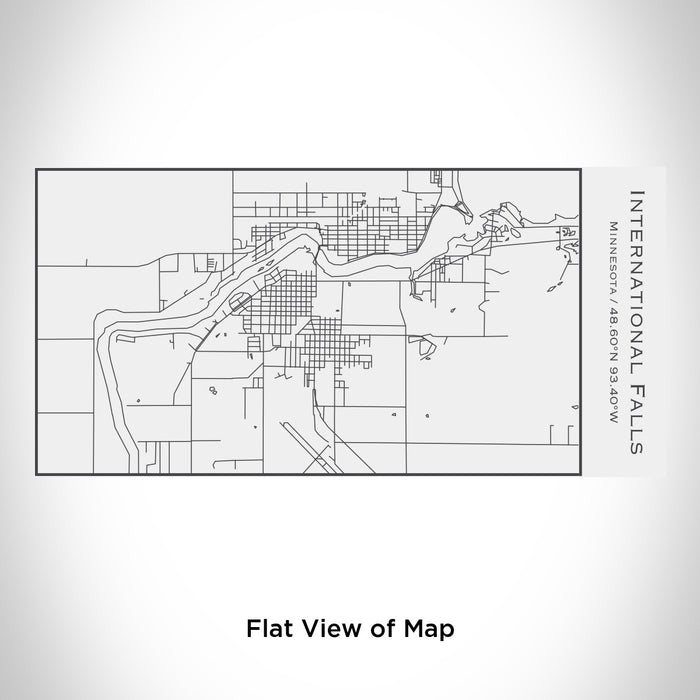 Rendered View of International Falls Minnesota Map Engraving on 17oz Stainless Steel Insulated Cola Bottle in White