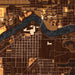 International Falls Minnesota Map Print in Ember Style Zoomed In Close Up Showing Details