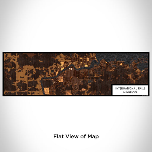 Flat View of Map Custom International Falls Minnesota Map Enamel Mug in Ember