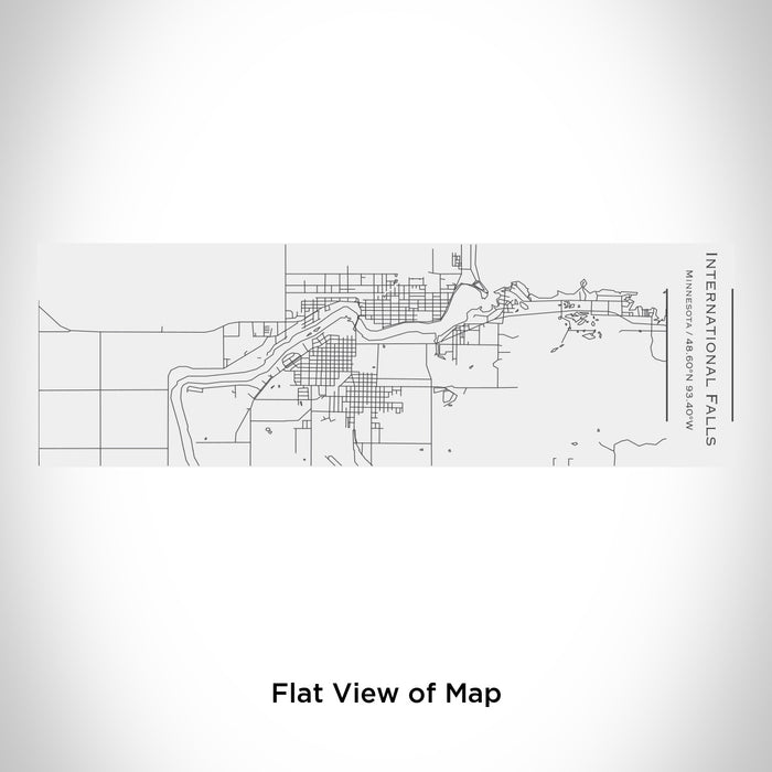 Rendered View of International Falls Minnesota Map Engraving on 10oz Stainless Steel Insulated Cup with Sliding Lid in White