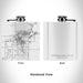 Rendered View of International Falls Minnesota Map Engraving on 6oz Stainless Steel Flask in White