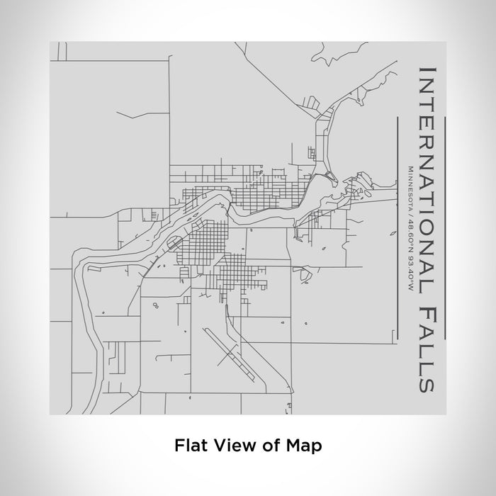 Rendered View of International Falls Minnesota Map Engraving on 17oz Stainless Steel Insulated Tumbler