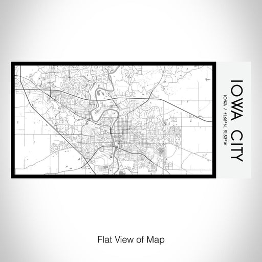 Rendered View of Iowa City Iowa Map on 17oz Stainless Steel Insulated Bottle with printed classic style map