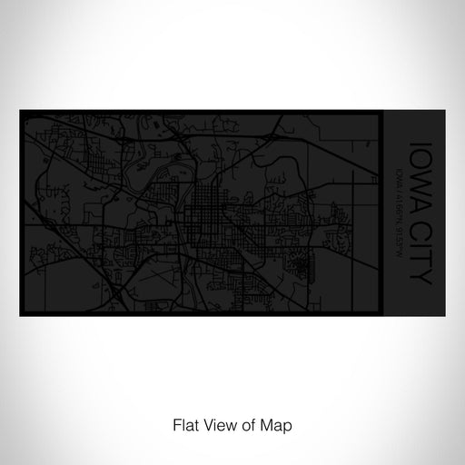 Rendered View of Iowa City Iowa Map on 17oz Stainless Steel Insulated Cola Bottle in Stainless in Matte Black