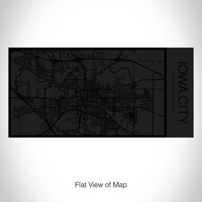 Rendered View of Iowa City Iowa Map on 17oz Stainless Steel Insulated Cola Bottle in Stainless in Matte Black