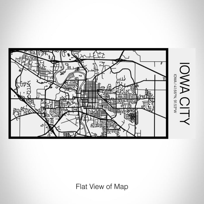 Rendered View of Iowa City Iowa Map on 17oz Stainless Steel Insulated Cola Bottle in Stainless in Matte White