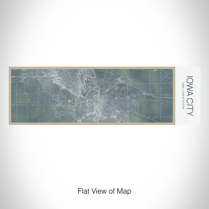 Rendered View of Iowa City Iowa Map on 10oz Stainless Steel Insulated Cup in Afternoon with Sliding Lid