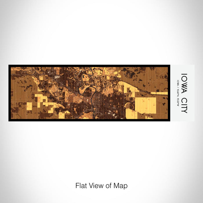Rendered View of Iowa City Iowa Map on 10oz Stainless Steel Insulated Cup in Ember with Sliding Lid