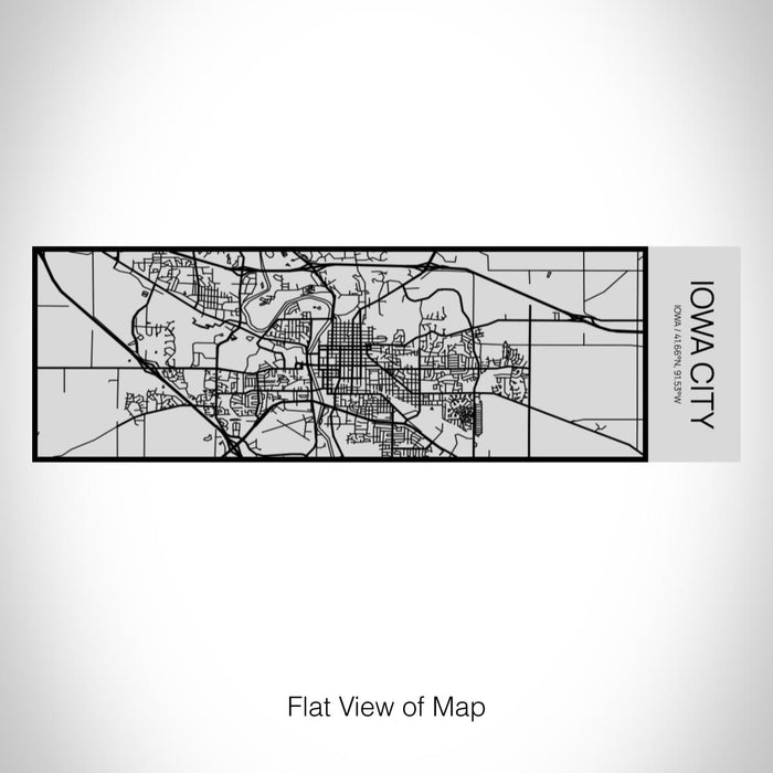 Rendered View of Iowa City Iowa Map on 10oz Stainless Steel Insulated Cup with Sipping Lid