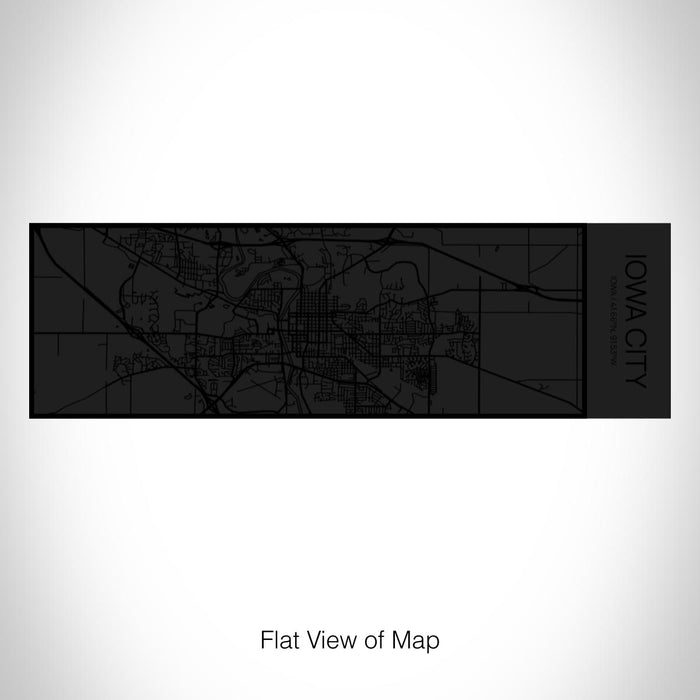 Rendered View of Iowa City Iowa Map on 10oz Stainless Steel Insulated Cup in Matte Black with Sliding Lid