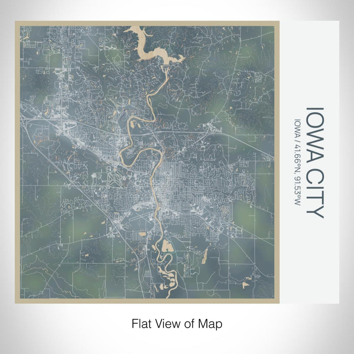 Rendered View of Iowa City Iowa Map on 17oz Stainless Steel Insulated Tumbler in Afternoon Map Style