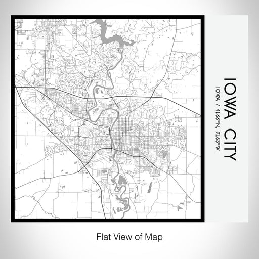 Rendered View of Iowa City Iowa Map on 17oz Stainless Steel Insulated Tumbler in Classic Map Style