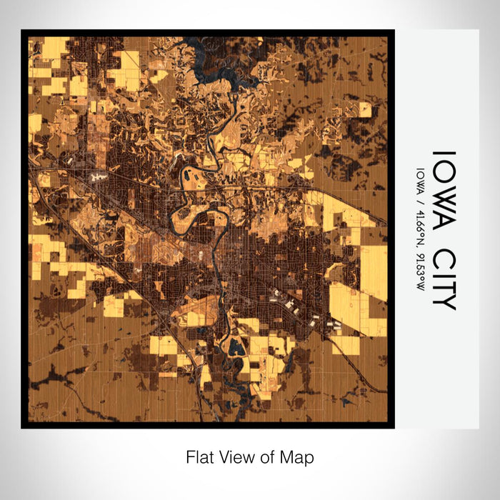 Rendered View of Iowa City Iowa Map on 17oz Stainless Steel Insulated Tumbler in Ember Map Style