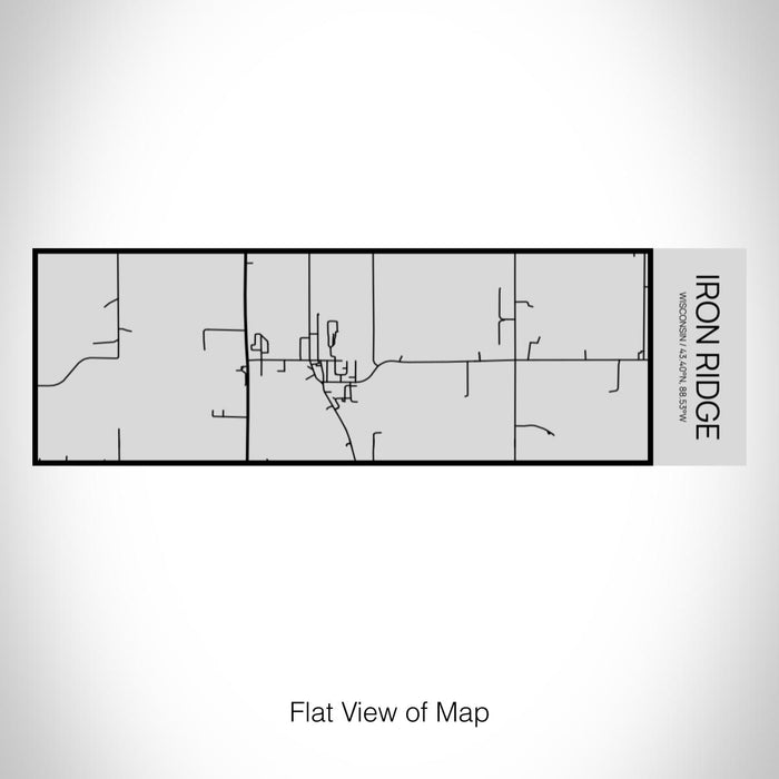 Rendered View of Iron Ridge Wisconsin Map on 10oz Stainless Steel Insulated Cup with Sipping Lid