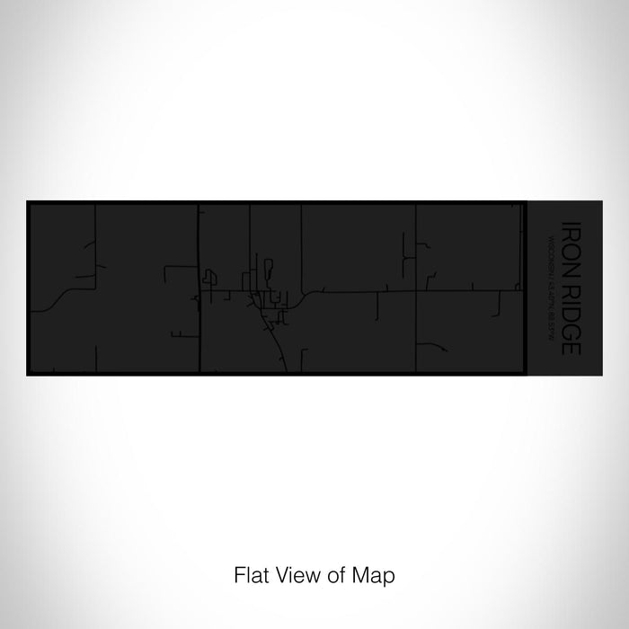 Rendered View of Iron Ridge Wisconsin Map on 10oz Stainless Steel Insulated Cup in Matte Black with Sliding Lid
