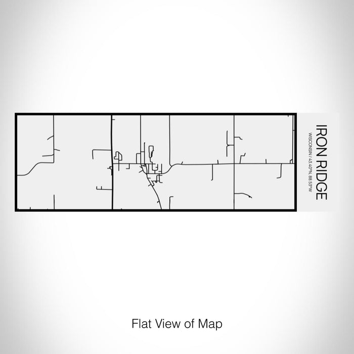 Rendered View of Iron Ridge Wisconsin Map on 10oz Stainless Steel Insulated Cup in Matte White with Sliding Lid