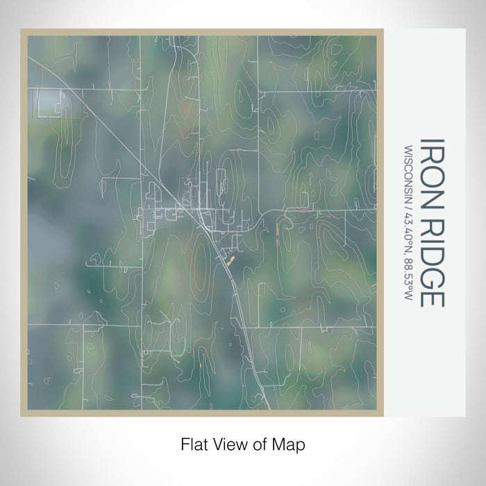 Rendered View of Iron Ridge Wisconsin Map on 17oz Stainless Steel Insulated Tumbler in Afternoon Map Style
