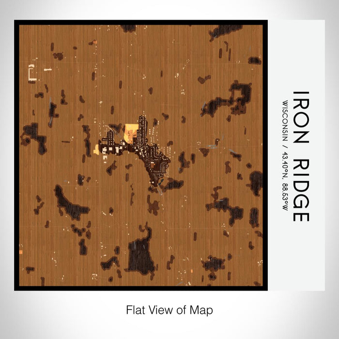 Rendered View of Iron Ridge Wisconsin Map on 17oz Stainless Steel Insulated Tumbler in Ember Map Style