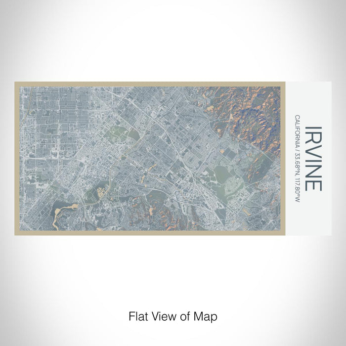 Rendered View of Irvine California Map on 17oz Stainless Steel Insulated Bottle with printed afternoon style map