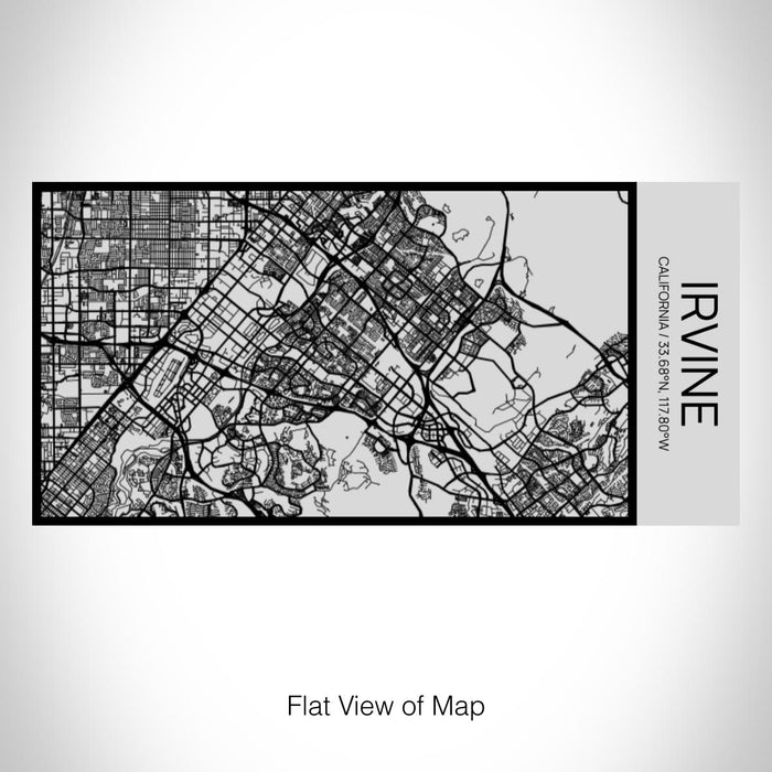 Rendered View of Irvine California Map on 17oz Stainless Steel Insulated Cola Bottle in Stainless