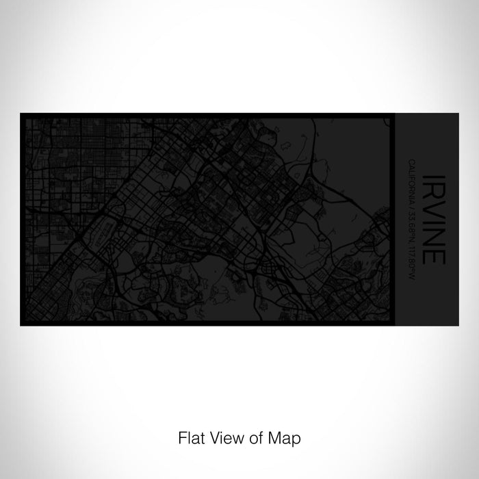 Rendered View of Irvine California Map on 17oz Stainless Steel Insulated Cola Bottle in Stainless in Matte Black