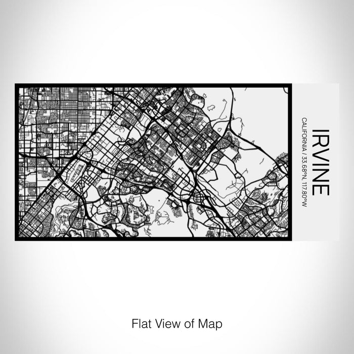 Rendered View of Irvine California Map on 17oz Stainless Steel Insulated Cola Bottle in Stainless in Matte White