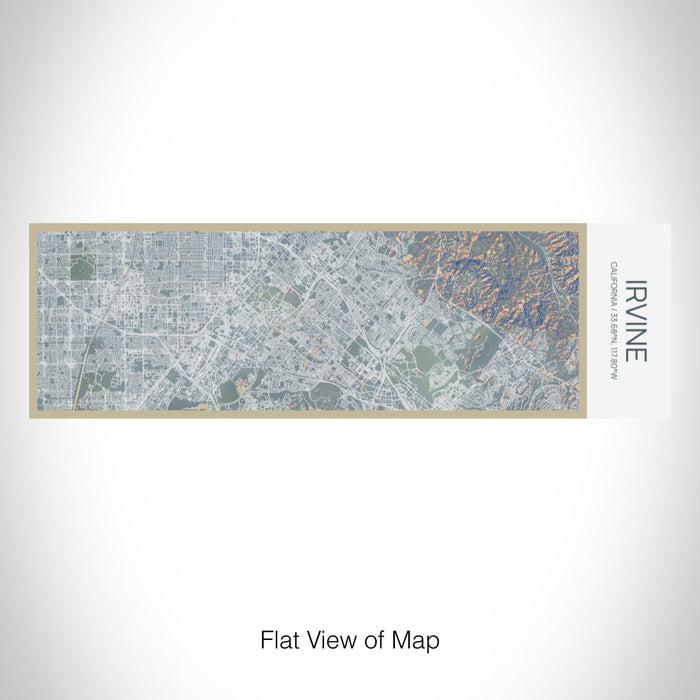 Rendered View of Irvine California Map on 10oz Stainless Steel Insulated Cup in Afternoon with Sliding Lid