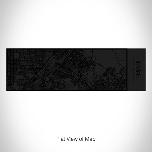 Rendered View of Irvine California Map on 10oz Stainless Steel Insulated Cup in Matte Black with Sliding Lid