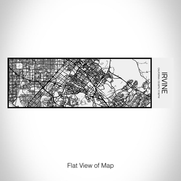 Rendered View of Irvine California Map on 10oz Stainless Steel Insulated Cup in Matte White with Sliding Lid